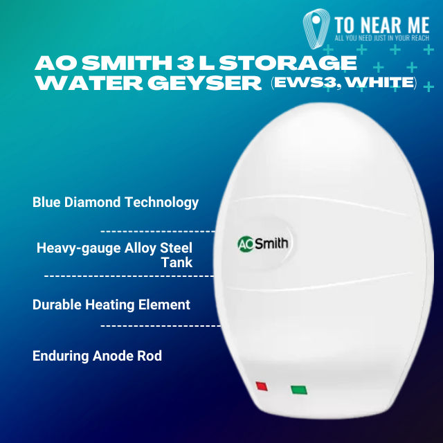 AO Smith 3 L Storage Water Geyser (EWS3, White)
